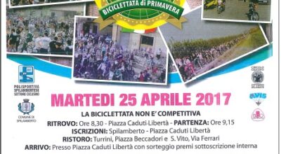 MARTEDI’ 25 APRILE 2017 BICICLETTATA DI PRIMAVERA