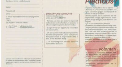 RIPARTE IL PIEDIBUS – PERIODO DI SVOLGIMENTO DAL 23  SETTEMBRE  2019   AL 05 GIUGNO  2020