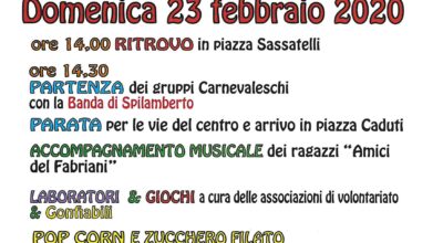 DOMENICA 23 FEBBRAIO 2020 FESTA DI CARNEVALE A SPILAMBERTO