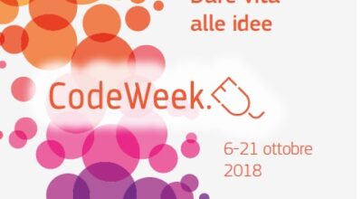 DAL 6 AL 21 OTTOBRE 2018 CODE WEEK  SETTIMANA EUROPEA DELLA PROGRAMMAZIONE