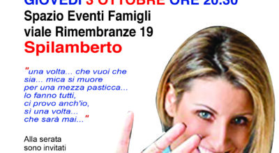 GIOVEDI’ 3 OTTOBRE 2019 SERATA APERTA ALLA CITTADINANZA CON GIORGIA BENUSIGLIO E LA SUA STORIA