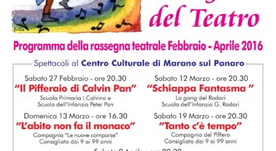 PROGRAMMA DELLA RASSEGNA TEATRALE FEBBRAIO – APRILE 2016 – MAGIE DEL TEATRO