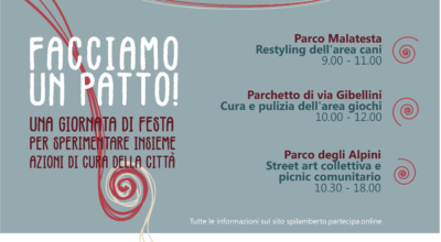 INIZIATIVA 14 MAGGIO 2022 – FACCIAMO UN PATTO! UNA GIORNATA DI FESTA PER SPERIMENTARE INSIEME AZIONI DI CURA DELLA CITTA’