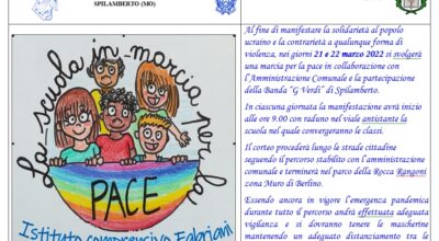 I GIORNI 21 E 22 MARZO 2022 L’ISTITUTO COMPRENSIVO “S. FABRIANI” ORGANIZZA UNA MARCIA PER LA PACE PER MANIFESTARE LA SOLIDARIETA’ AL POPOLO UCRAINO