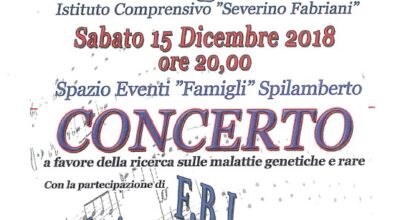 SABATO 15 DICEMBRE 2018 CONCERTO A FAVORE DELLA RICERCA SULLE MALATTIE GENETICHE E RARE TELETHON