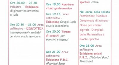 FESTA DELLA SCUOLA DI FINE ANNO SCOLASTICO 2017/2018