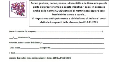CERCHIAMO VOLONTARI PER FARE RIPARTIRE IL PIEDIBUS –  ANNO SCOLASTICO 2021/2022