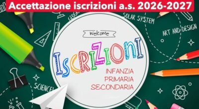 SCUOLE DI OGNI ORDINE E GRADO – ACCETTAZIONE ISCRIZIONI A.S.2026-2027