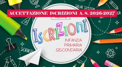 SCUOLE DI OGNI ORDINE E GRADO – ACCETTAZIONE ISCRIZIONI A.S. 2026/2027